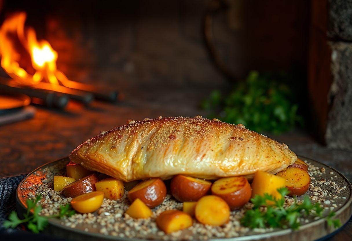 Alcatra Assada no Forno com Batatas Coradas