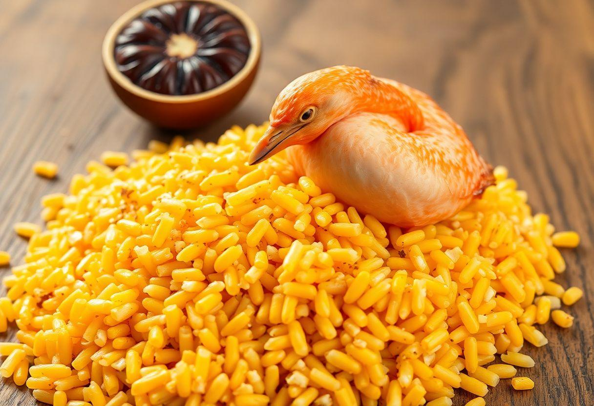 Arroz Com Açafrão e Peito de Frango