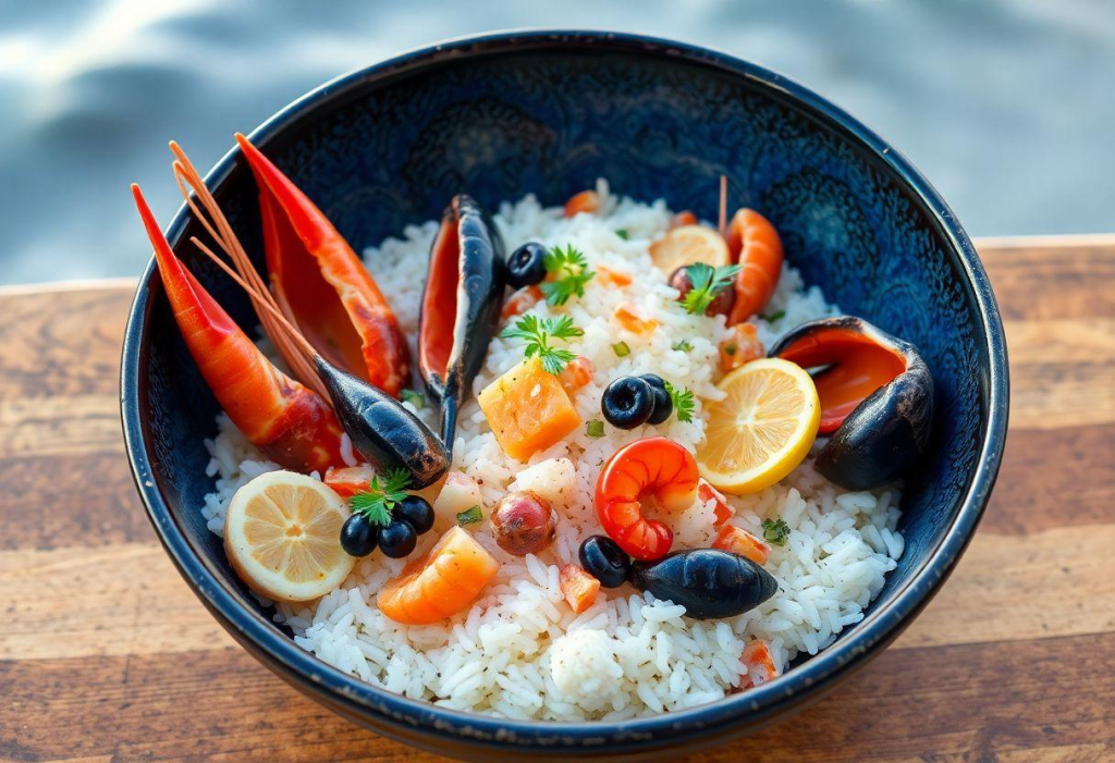 Arroz Com Mariscos e Frutos do Mar