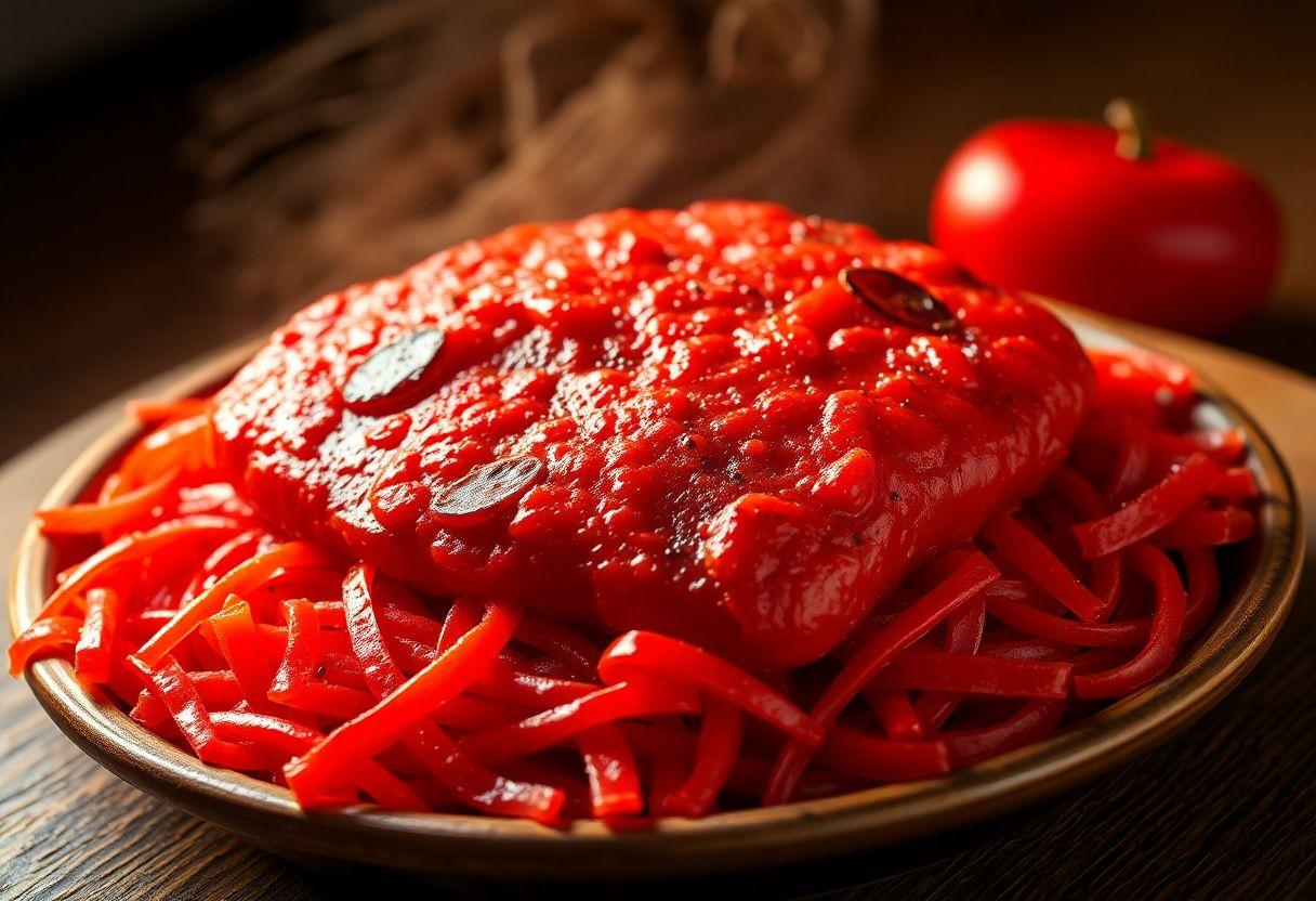 Arroz Vermelho Com Carne de Sol Desfiada