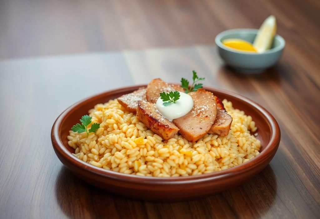 Arroz de Forno Com Frango e Requeijão