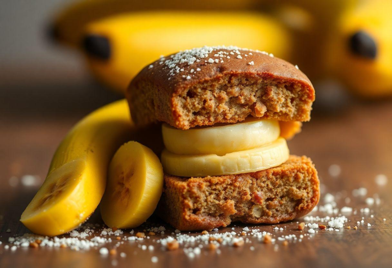 Biscoito de Banana Fit Assado Biscoito de Banana Fit Assado