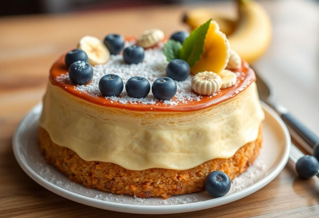 Bolo de Banana Pudim Cremoso