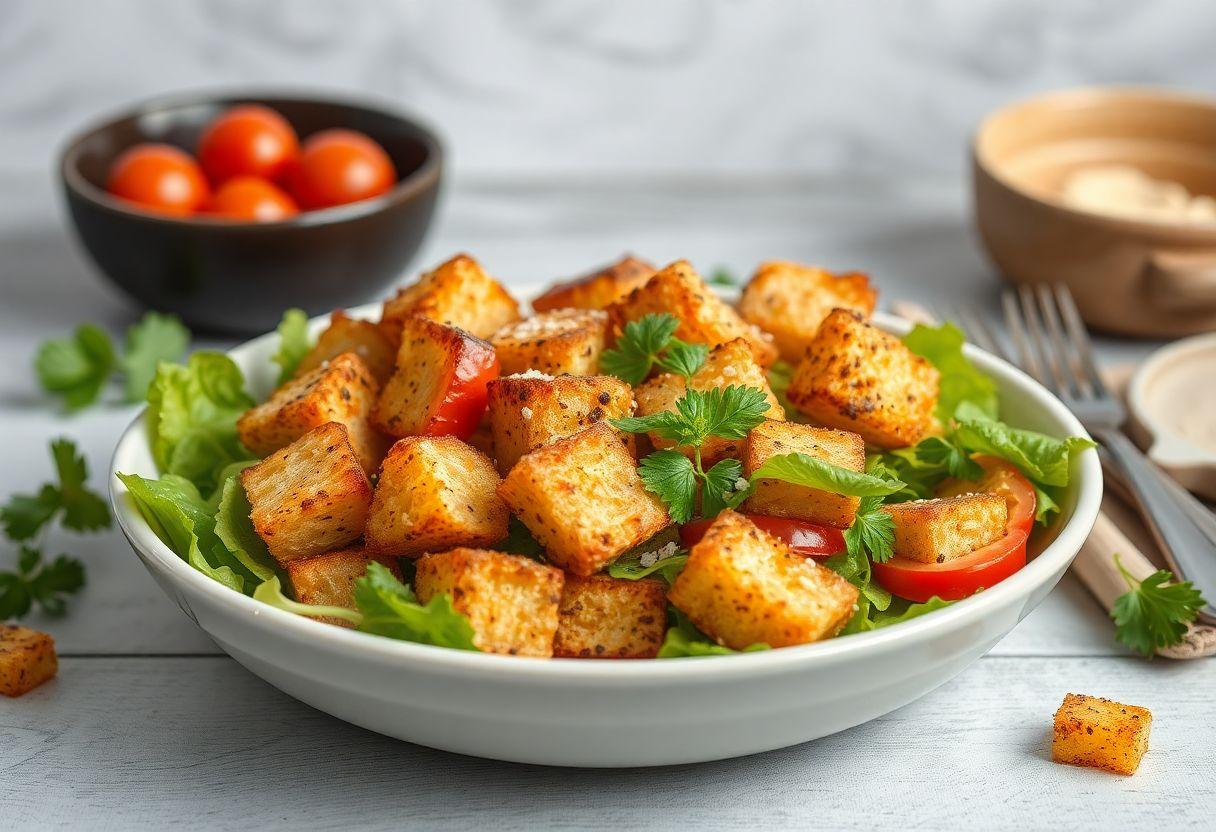 Croutons Caseiros: Como Deixar sua Salada Crocante