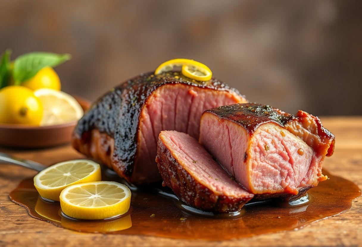 Lombo de Porco Assado Suculento: Marinada Especial de Limão