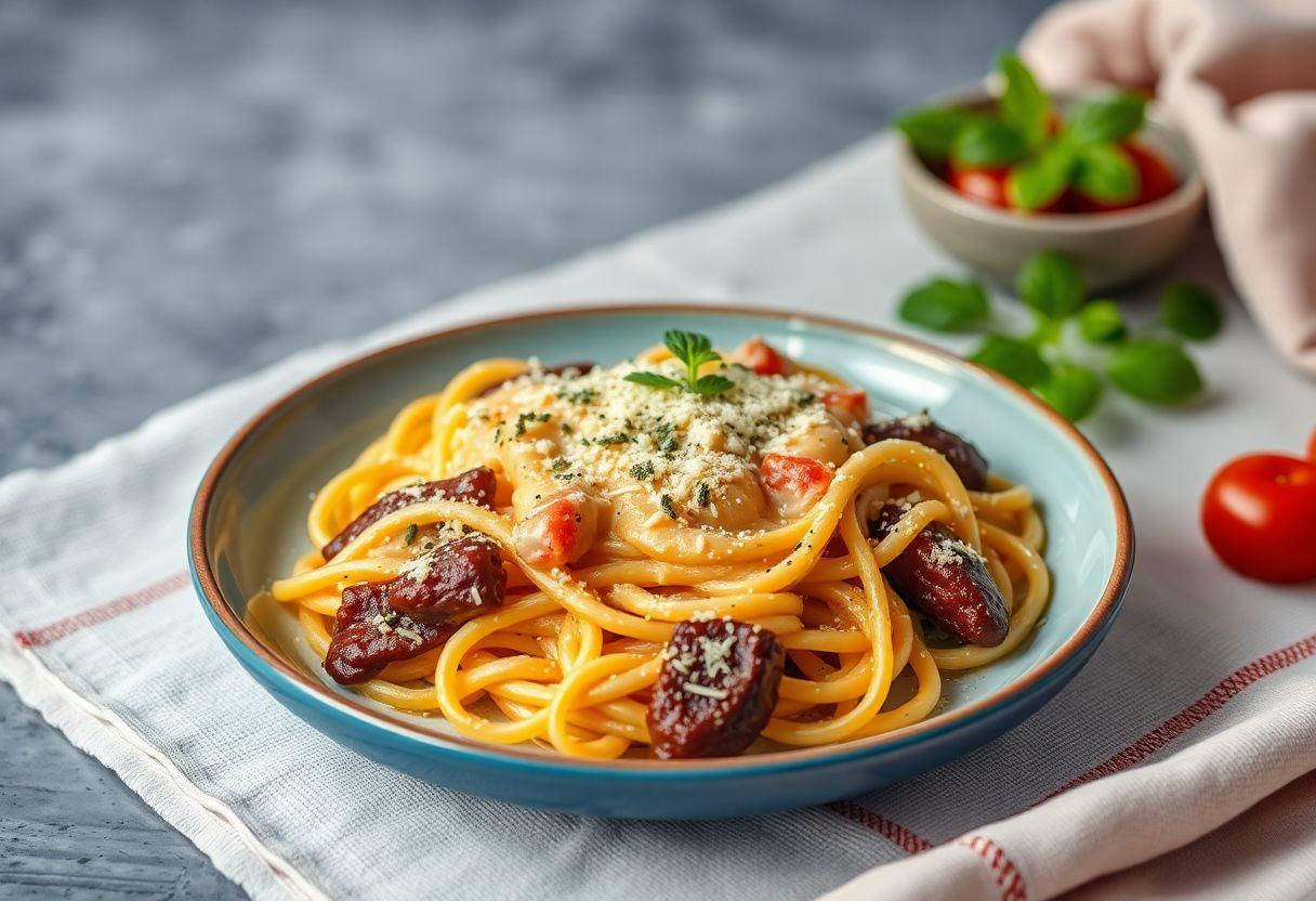 Macarrão à Carbonara Receita Original Rápida