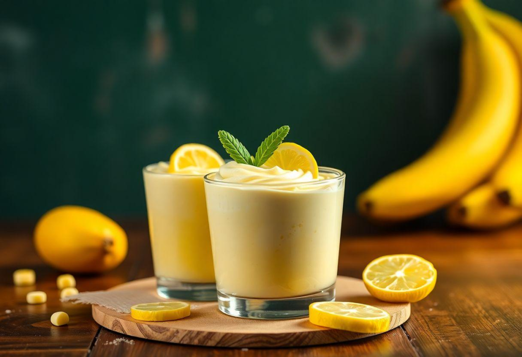 Mousse de Banana Com Limão Cremoso