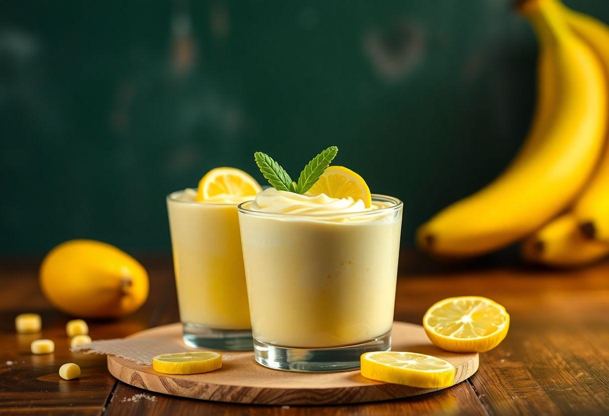 Mousse de Banana Com Limão Cremoso