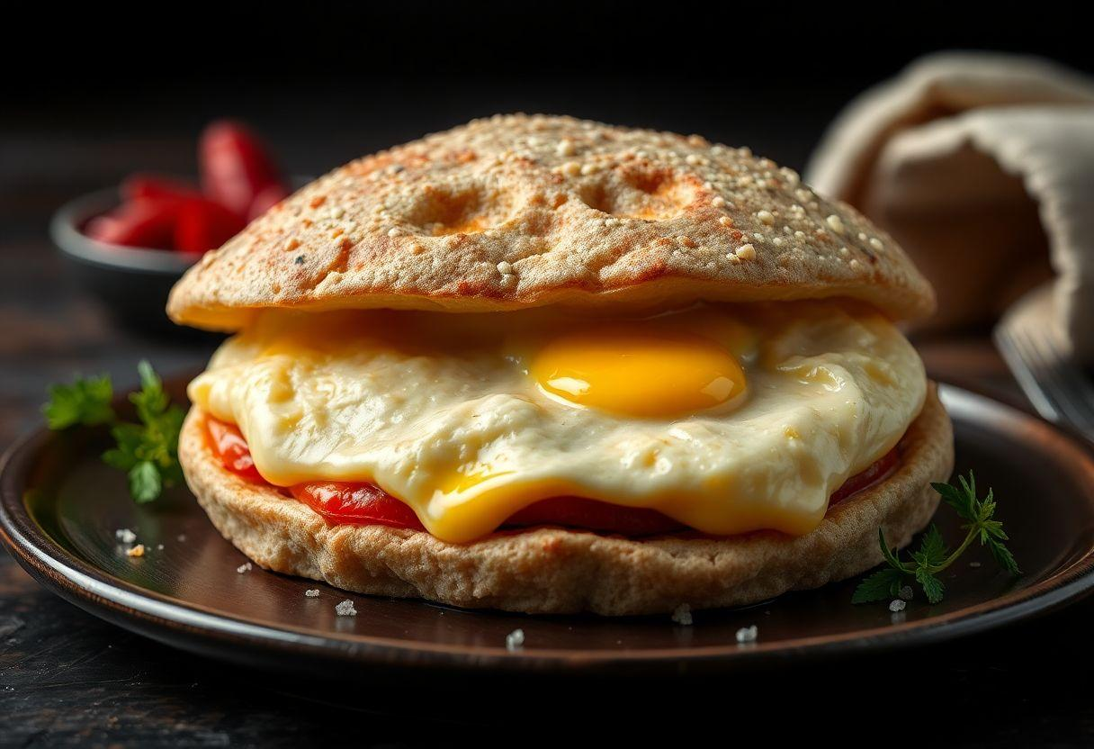 Omelete Recheado com Queijo e Presunto
