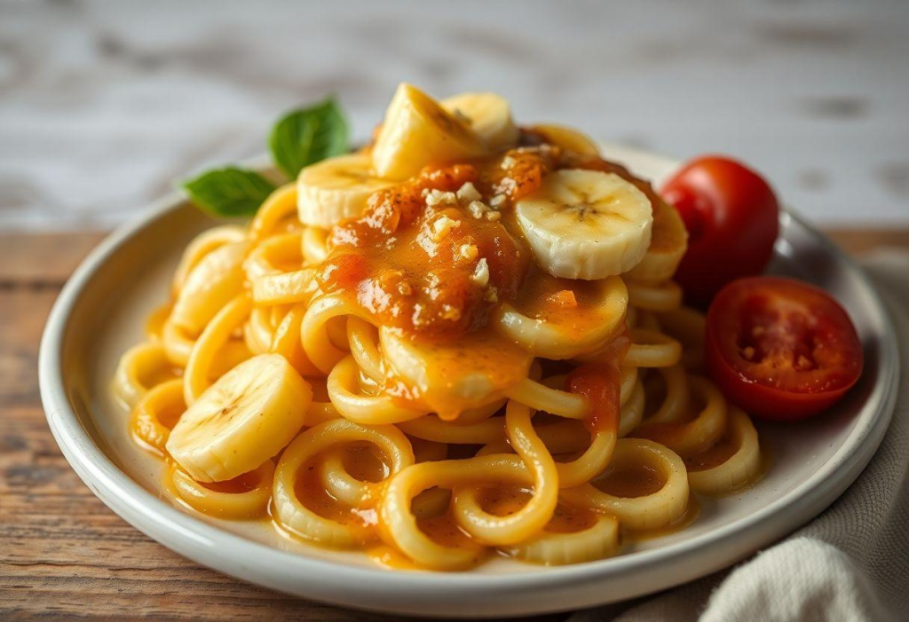 Panqueca de Banana Com Pasta de Amendoim