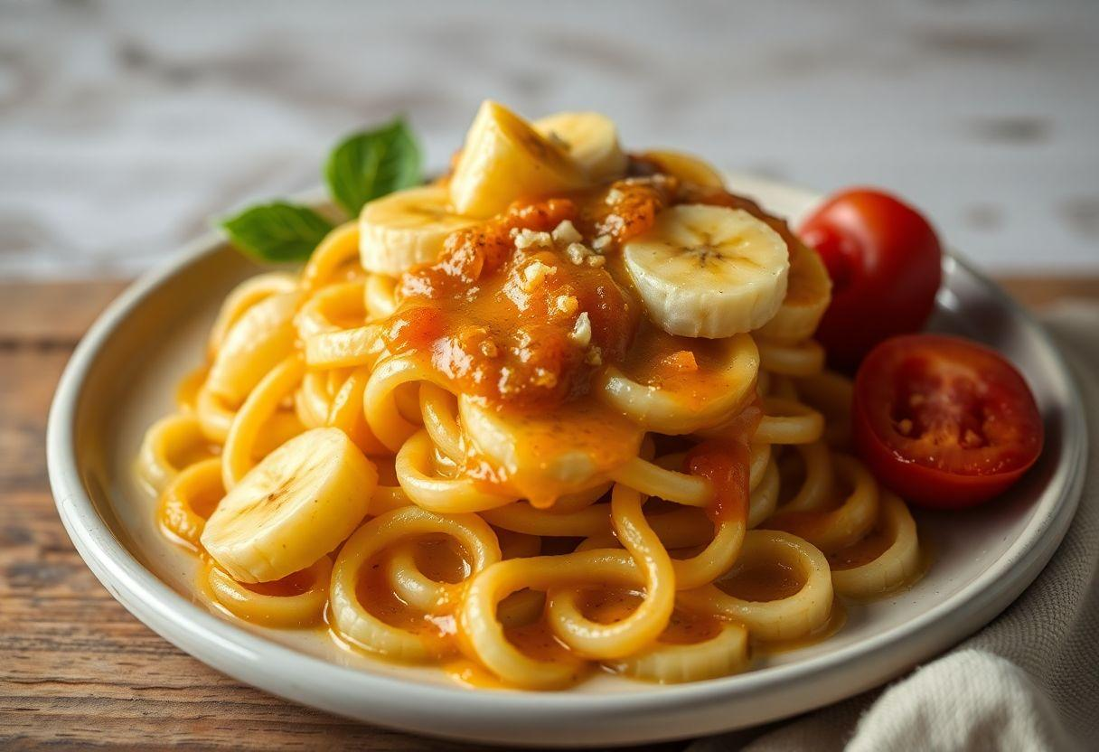 Panqueca de Banana Com Pasta de Amendoim