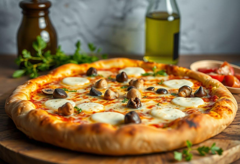 Pizza De Espinafre Com Queijo Mussarela Pizza De Espinafre Com Queijo Mussarela