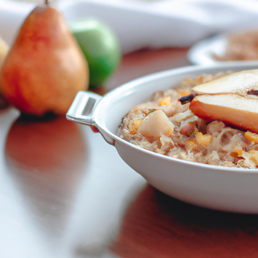 RECEITA DE RISOTO COM PERA E GORGONZOLA AGRIDOCE