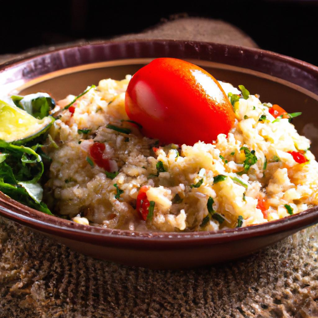 RECEITA DE RISOTO COM TOMATE SECO E RÚCULA