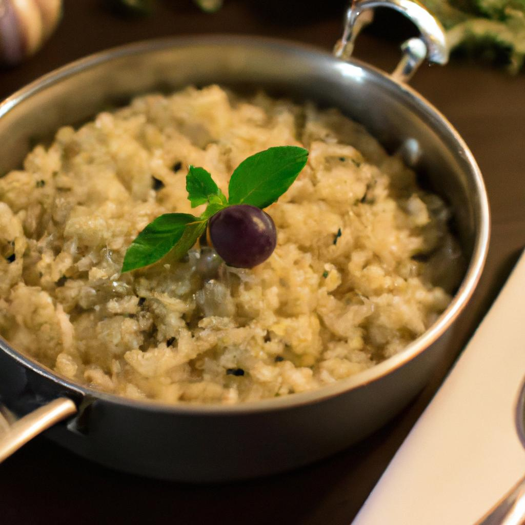 RECEITA DE RISOTO DE UVA E GORGONZOLA
