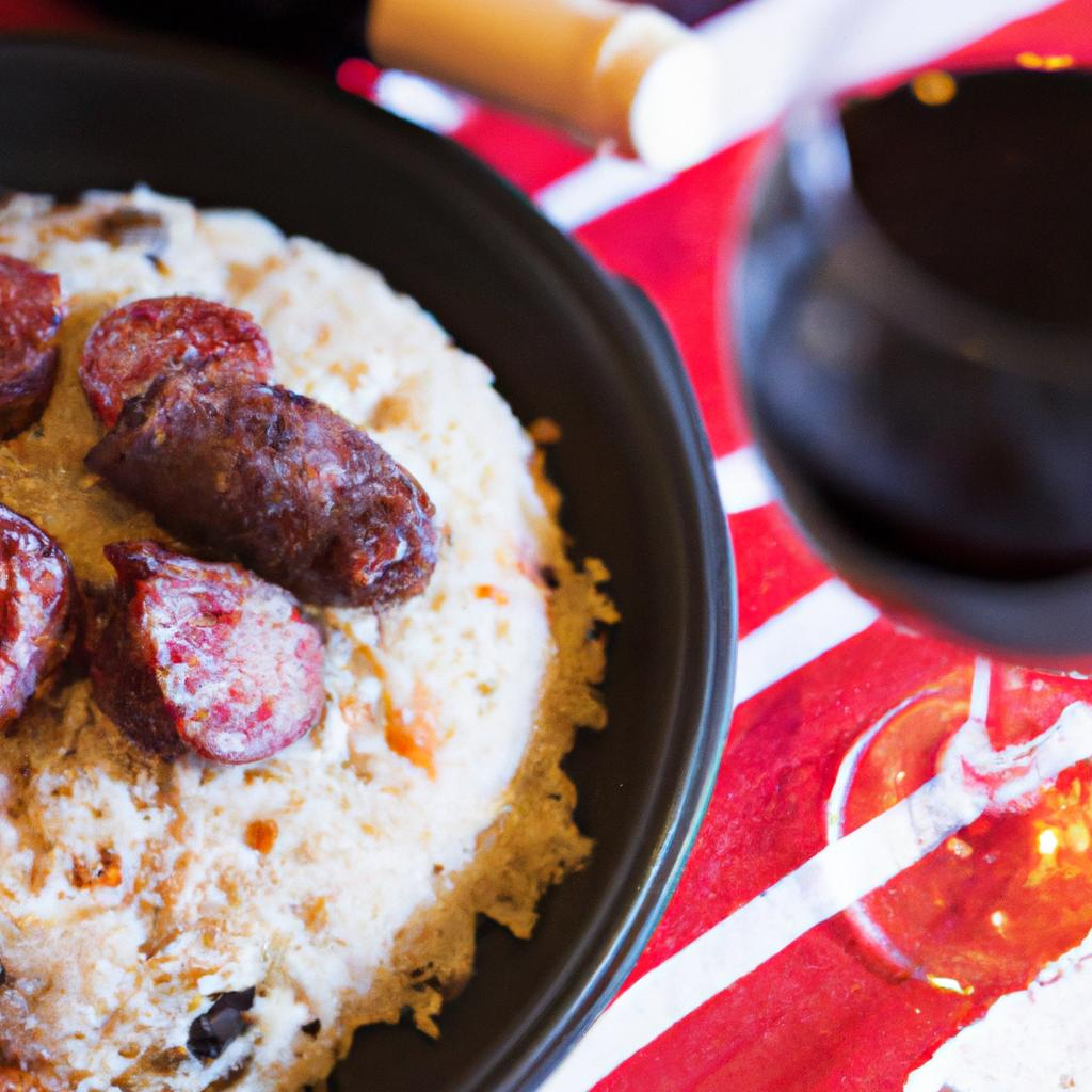 RECEITA RISOTO DE VINHO TINTO COM LINGUIÇA