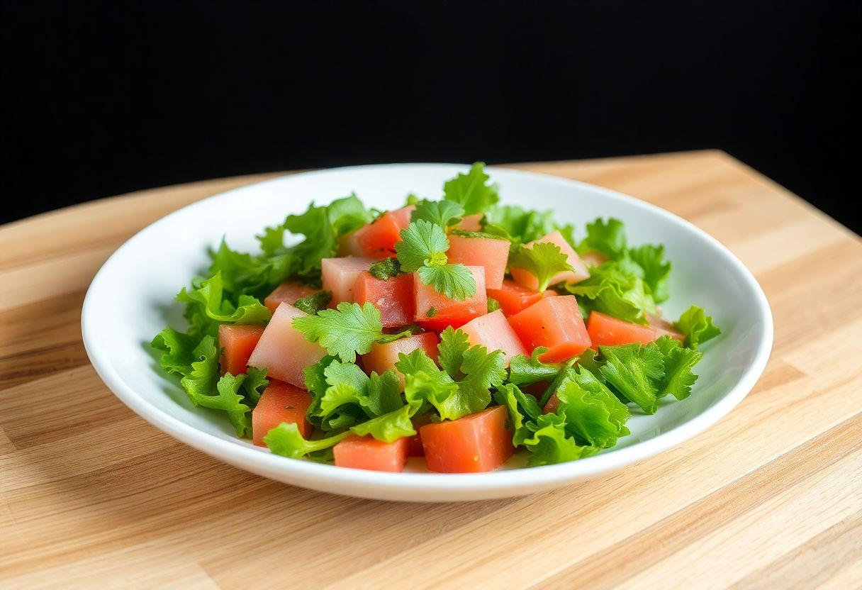 Salada de Abobrinha Crua Marinada: Carpaccio Vegetariano