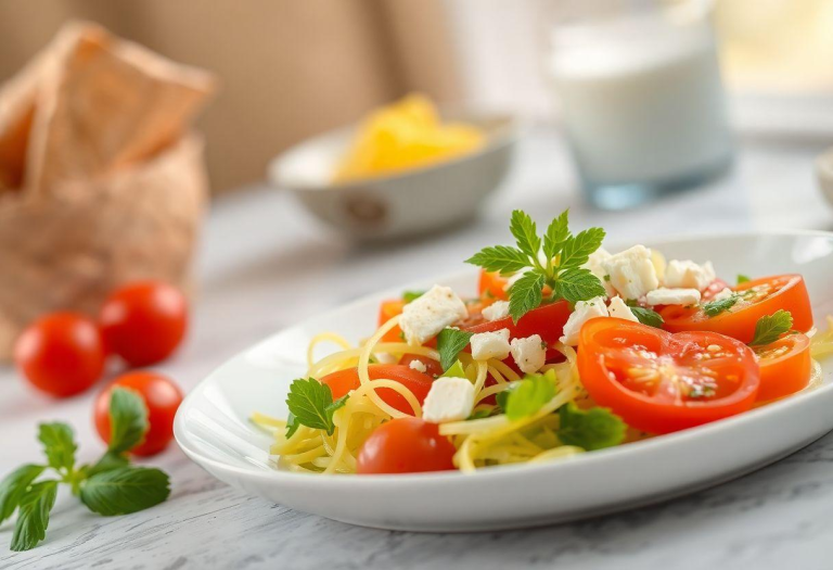 Salada de Tomate Cereja com Queijo: Pronta em Instantes Salada de Tomate Cereja com Queijo: Pronta em Instantes