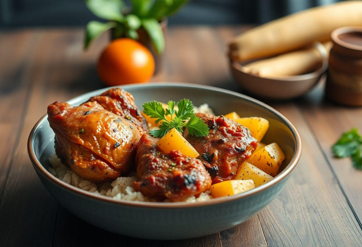 Sobrecoxa de Frango Assada com Batatas