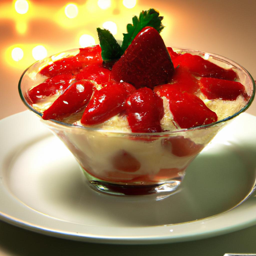 Sobremesa de Travessa: Receita de Morango com Creme para o Natal