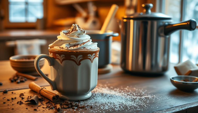 chocolate quente passo a passo