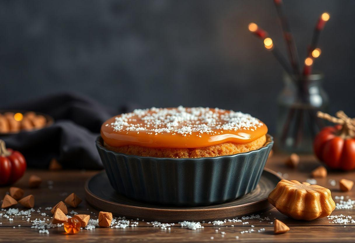 Pudim De Baunilha Com Calda De Caramelo Simples