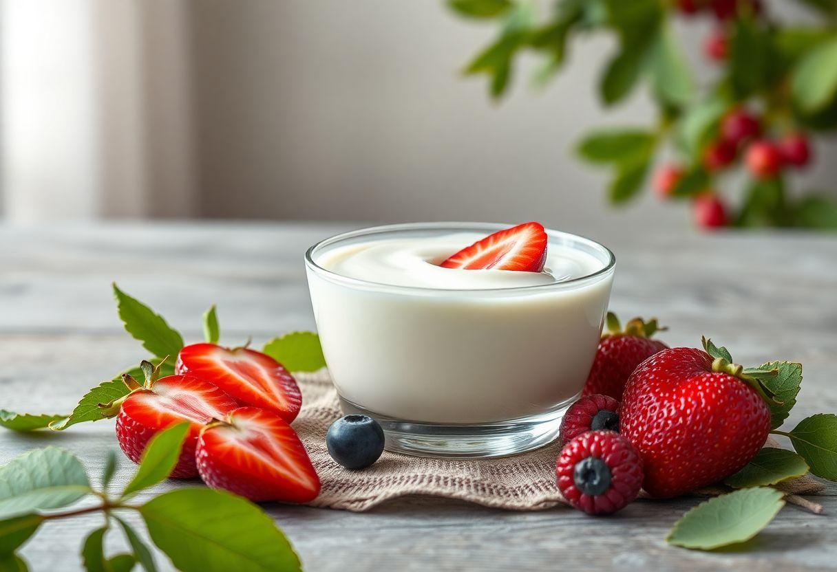 Pudim De Iogurte Natural Com Calda De Frutas Vermelhas