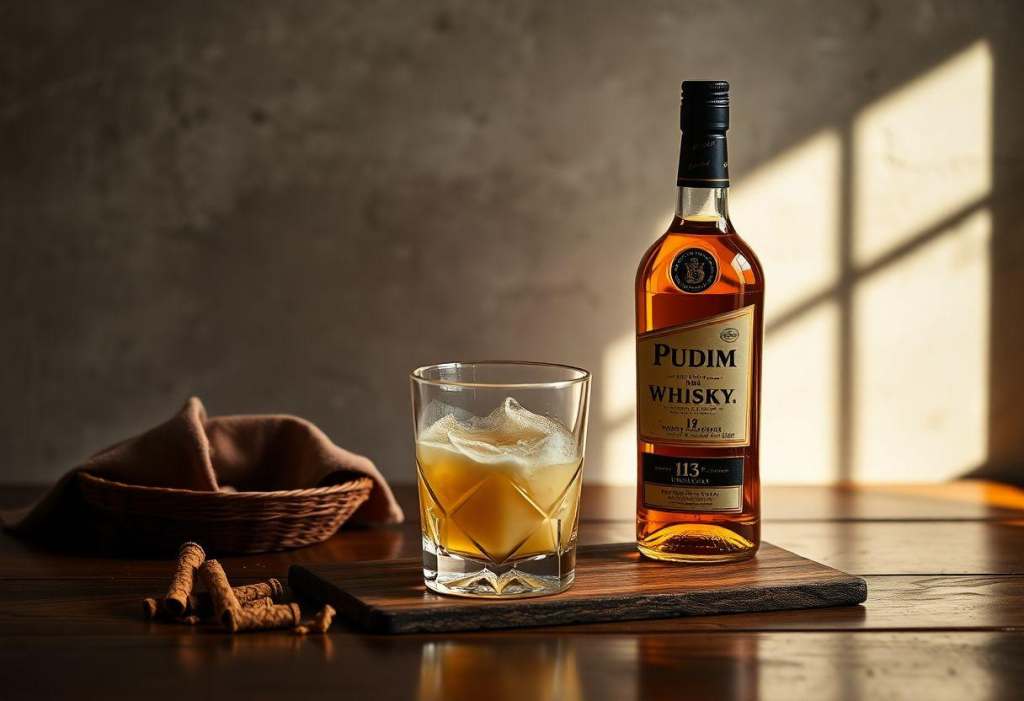 Pudim De Whisky Com Creme Inglês