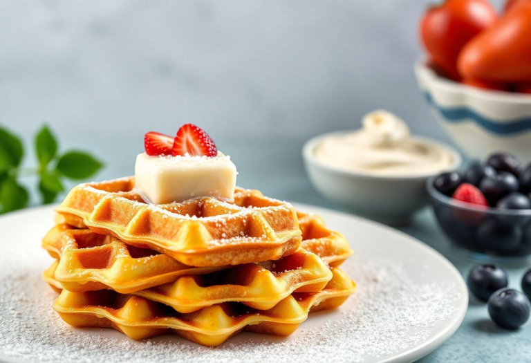 Receita De Panqueca Waffle: Mesma Massa Formatos Diferentes