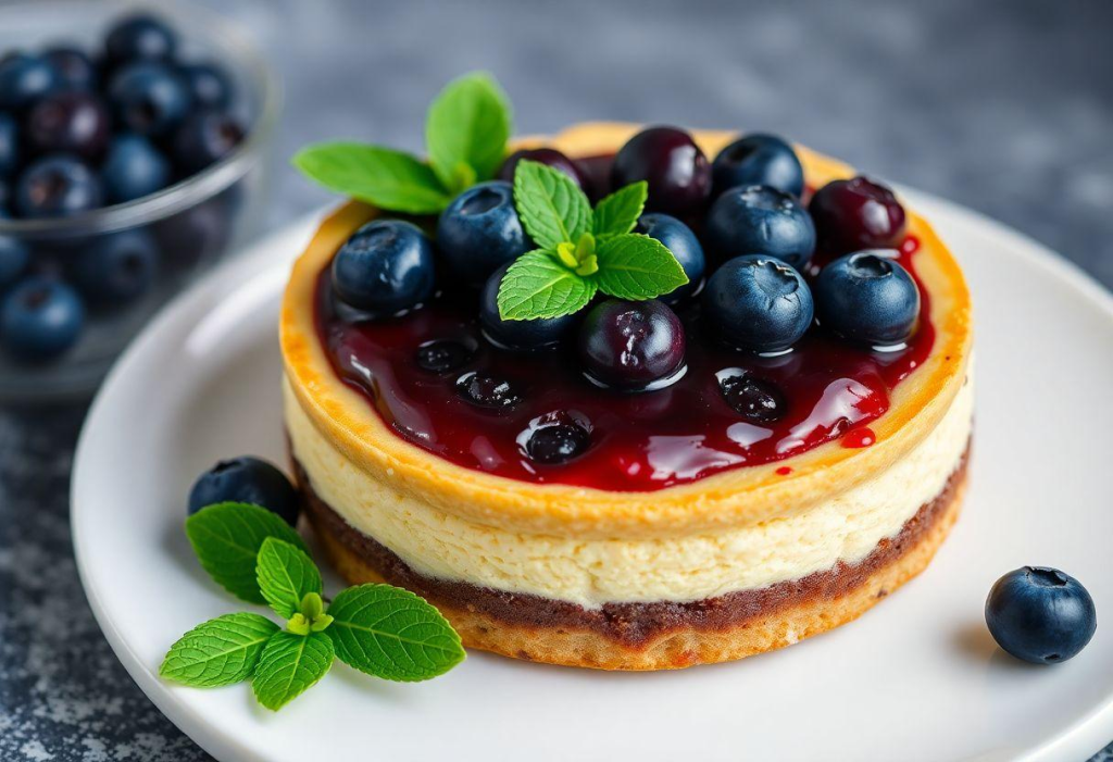 Receita De Pudim De Mirtilo Blueberry