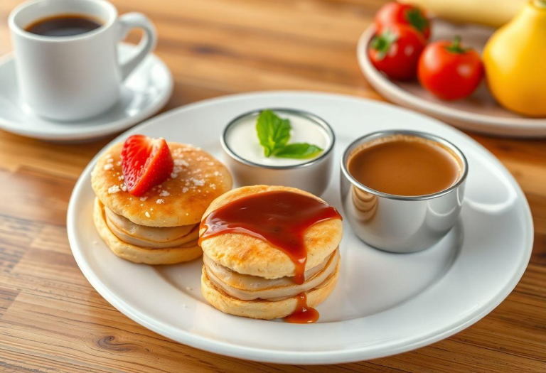 Receita De Panqueca Americana 3 Porções: Trio De Café Receita De Panqueca Americana 3 Porções: Trio De Café