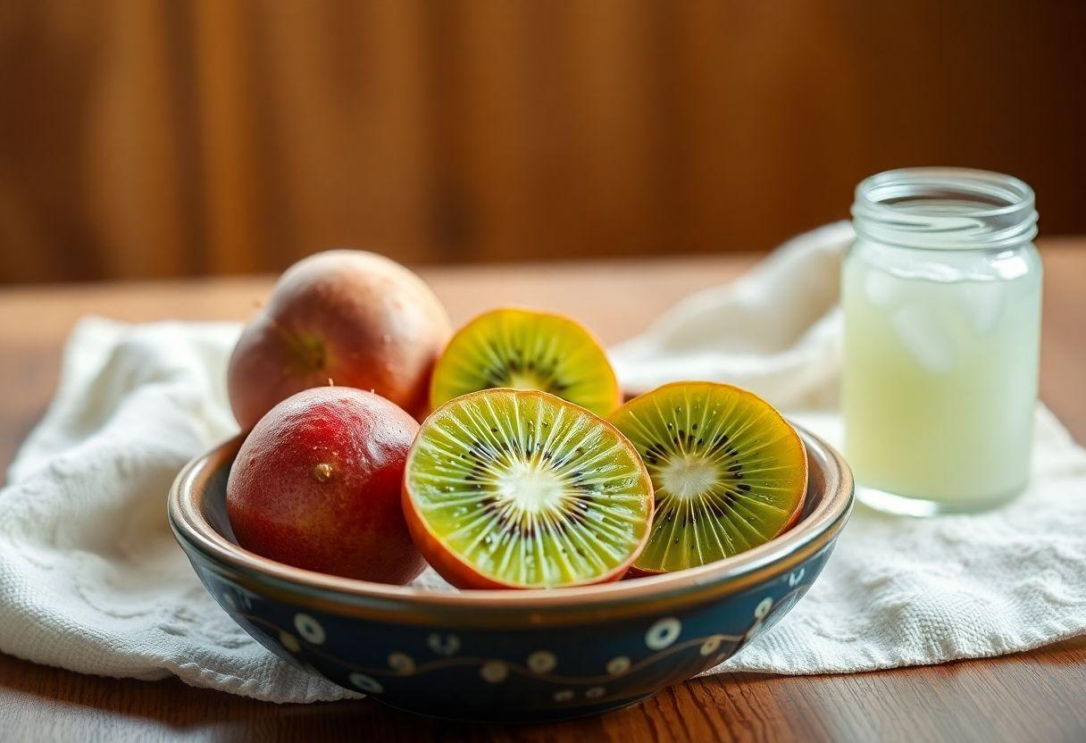 RECEITA COM KIWI PARA BEBE PAPINHA REFRESCANTE AMASSADA COM MAÇA