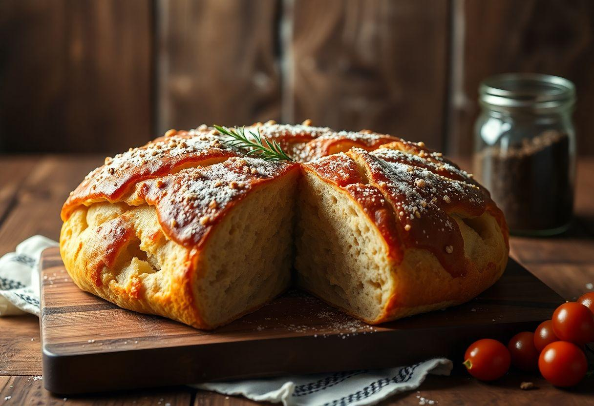 RECEITA DE FOCACCIA ITALIANA TRADICIONAL COM ALECRIM E SAL GROSSO